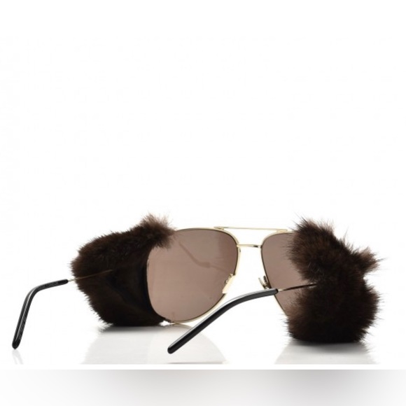New! Saint Laurent Shields Aviator Sunglasses - Picture 3 of 15